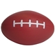 a burgundy football shaped squeezies stress reliever