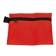 aerial view a red 10 piece antiseptic first aid kit in zipper pouch, image 1 of 2