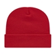aerial view a cardinal knit cap with cuff, image 1 of 2