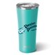 aerial view a matte aqua swig(r) 22 oz matte tumbler, full color digital, image 2 of 2