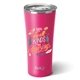 aerial view a matte hot pink swig(r) 22 oz matte tumbler, full color digital, image 2 of 2