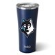 aerial view a matte navy swig(r) 22 oz matte tumbler, full color digital, image 2 of 2