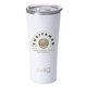 aerial view a matte white swig(r) 22 oz matte tumbler, full color digital, image 2 of 2