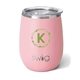 aerial view a blush swig(r) 14 oz matte stemless wine cup, image 2 of 2