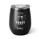 aerial view a matte black swig(r) 14 oz matte stemless wine cup, image 2 of 2