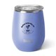 aerial view a matte hydrangea swig(r) 14 oz matte stemless wine cup, image 2 of 2