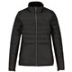 aerial view a black/black (995) womens geneva eco hybrid insulated jacket, image 1 of 6