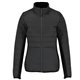 aerial view a grey storm/black (991) womens geneva eco hybrid insulated jacket, image 1 of 6