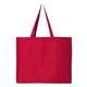 aerial view a red q - tees - 25l jumbo tote, image 1 of 2