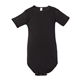 aerial view a black bella + canvas - baby short sleeve onesie - 100b, image 1 of 3