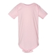 aerial view a pink bella + canvas - baby short sleeve onesie - 100b, image 1 of 3