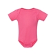 aerial view a hot pink rabbit skins - infant baby rib bodysuit, image 1 of 3