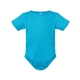 aerial view a turquoise rabbit skins - infant baby rib bodysuit, image 1 of 3