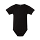 aerial view a black rabbit skins fine jersey infant lap shoulder creeper, image 1 of 3