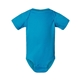 aerial view a cobalt rabbit skins fine jersey infant lap shoulder creeper, image 1 of 3