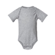 aerial view a heather rabbit skins fine jersey infant lap shoulder creeper, image 1 of 3