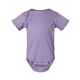 aerial view a lavender rabbit skins fine jersey infant lap shoulder creeper, image 1 of 3