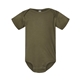 aerial view a military green rabbit skins fine jersey infant lap shoulder creeper, image 1 of 3
