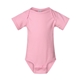 aerial view a pink rabbit skins fine jersey infant lap shoulder creeper, image 1 of 3