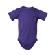 aerial view a purple rabbit skins fine jersey infant lap shoulder creeper, image 1 of 3
