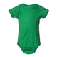 aerial view a vintage green rabbit skins fine jersey infant lap shoulder creeper, image 1 of 3