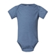 aerial view a vintage indigo rabbit skins fine jersey infant lap shoulder creeper, image 1 of 3