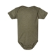 aerial view a vintage military green rabbit skins fine jersey infant lap shoulder creeper, image 1 of 3