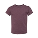 aerial view a heather maroon bella + canvas - toddler short sleeve tee - 3001t, image 1 of 3