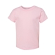 aerial view a pink bella + canvas - toddler short sleeve tee - 3001t, image 1 of 3