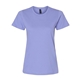 aerial view a violet gildan - womens softstyle(r) midweight t - shirt, image 1 of 3