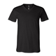 aerial view a black bella + canvas - unisex short sleeve v - neck jersey t - shirt - 3005, image 1 of 3