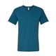 aerial view a deep teal bella + canvas - unisex short sleeve v - neck jersey t - shirt - 3005, image 1 of 3