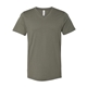 aerial view a military green bella + canvas - unisex short sleeve v - neck jersey t - shirt - 3005, image 1 of 3