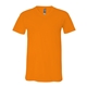 aerial view a orange bella + canvas - unisex short sleeve v - neck jersey t - shirt - 3005, image 1 of 3