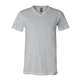 aerial view a silver bella + canvas - unisex short sleeve v - neck jersey t - shirt - 3005, image 1 of 3