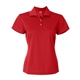aerial view a power red/white adidas - womens climalite basic sport shirt, image 1 of 3