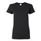 aerial view a black gildan - ladies heavy cotton short sleeve t - shirt - g5000l, image 1 of 3
