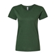 aerial view a forest green gildan - ladies heavy cotton short sleeve t - shirt - g5000l, image 1 of 3