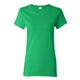 aerial view a irish green gildan - ladies heavy cotton short sleeve t - shirt - g5000l, image 1 of 3