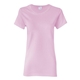 aerial view a light pink gildan - ladies heavy cotton short sleeve t - shirt - g5000l, image 1 of 3