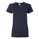 aerial view a navy gildan - ladies heavy cotton short sleeve t - shirt - g5000l, image 1 of 3