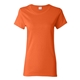 aerial view a orange gildan - ladies heavy cotton short sleeve t - shirt - g5000l, image 1 of 3