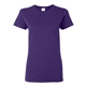 aerial view a purple gildan - ladies heavy cotton short sleeve t - shirt - g5000l, image 1 of 3