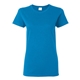 aerial view a sapphire gildan - ladies heavy cotton short sleeve t - shirt - g5000l, image 1 of 3