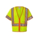 aerial view a lime kishigo class 3 full - zip ultra cool mesh surveyors vest, image 1 of 3