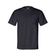 aerial view a navy bayside short sleeve t - shirt with a pocket, image 1 of 3