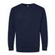 aerial view a navy lat - elevated fleece crewneck sweatshirt, image 1 of 3
