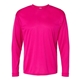 aerial view a hot pink c2 sport long sleeve performance t - shirt, image 1 of 3