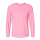 aerial view a pink c2 sport long sleeve performance t - shirt, image 1 of 3