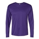 aerial view a purple c2 sport long sleeve performance t - shirt, image 1 of 3